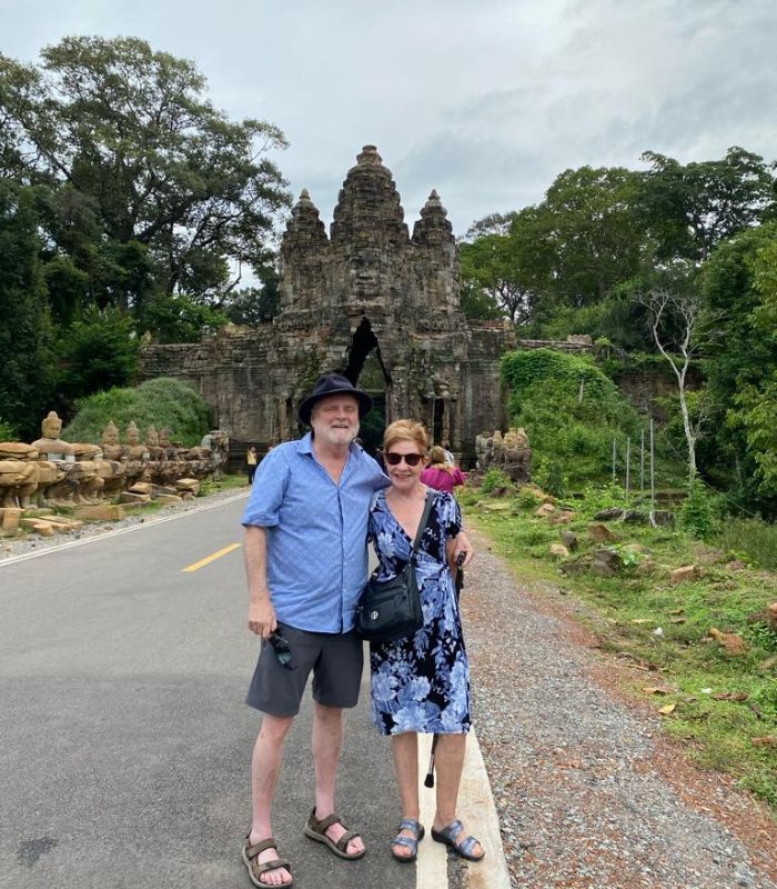 Dan and Isobel at Angkor Wat-Hindu temple-Siem Reap-Cambodia