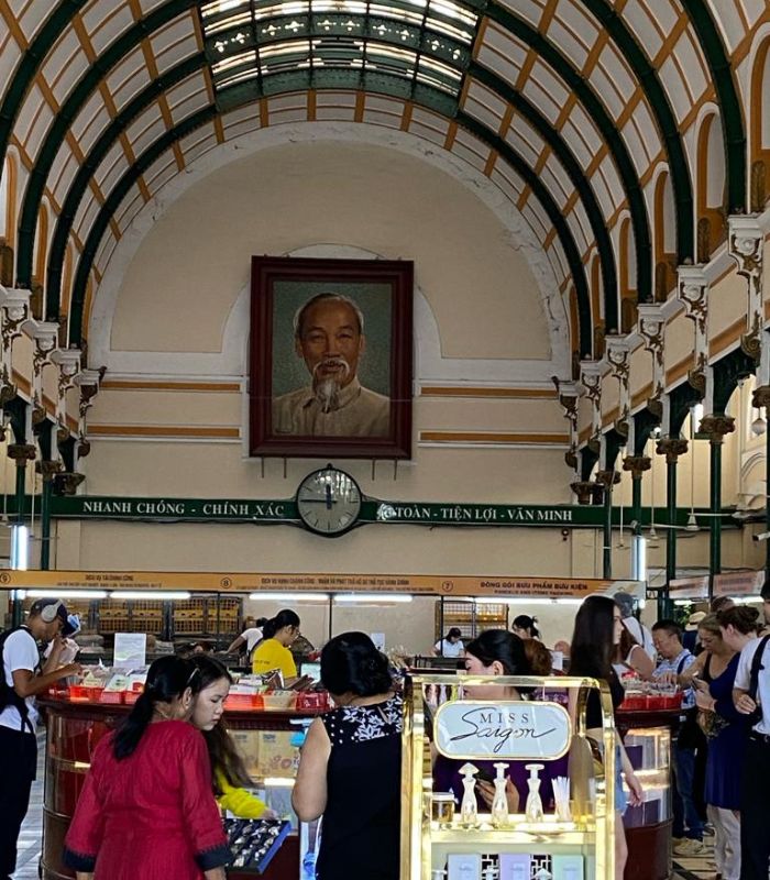 Saigon post office Central Post Office in Saigon Viet Nam